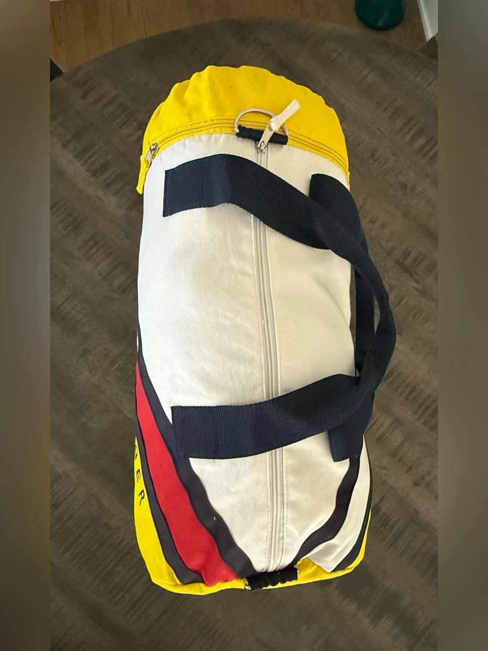 Tommy Hilfiger Yellow & White Duffel Bag